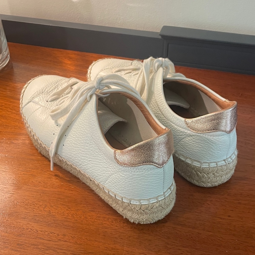 Genuine Leather Espadrille Sneakers